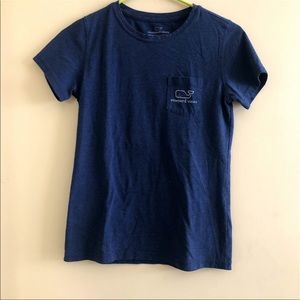 Vineyard Vines Navy Blue Classic Front Pocket Logo Graphic Short Sleeve T-Shirt